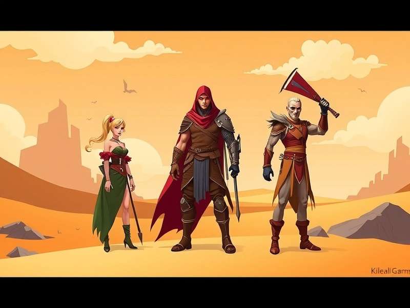 Dune game characters lineup featuring Paul Atreides, Chani, and Baron Harkonnen