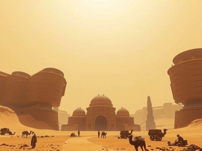 Dune Game Xbox Release 2026 concept art showing Arrakis landscape