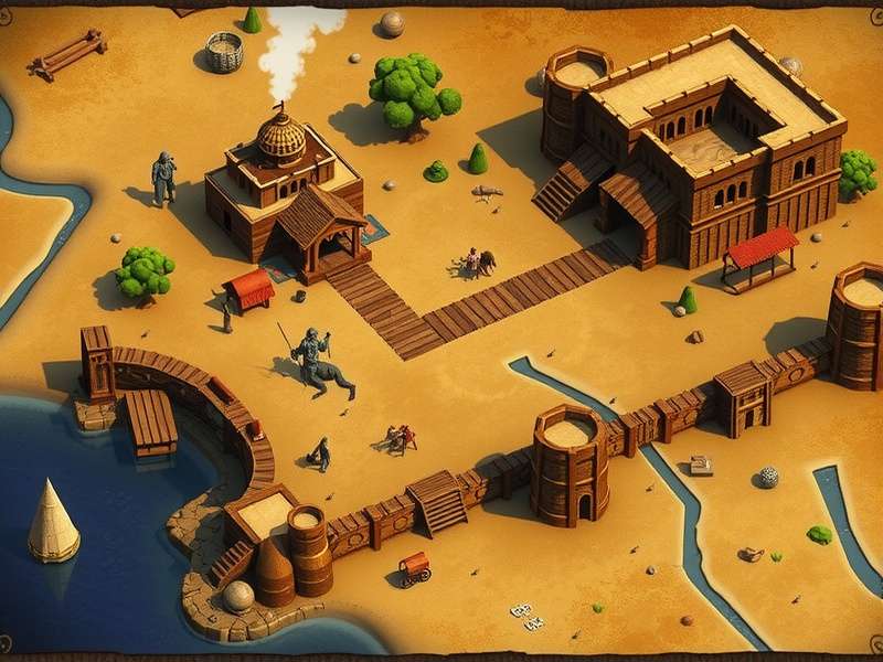 A vast desert landscape with dunes under a harsh sun, representing Arrakis.