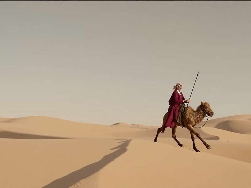 Concept art of a vast desert landscape with a giant sun, reminiscent of early Dune visual concepts