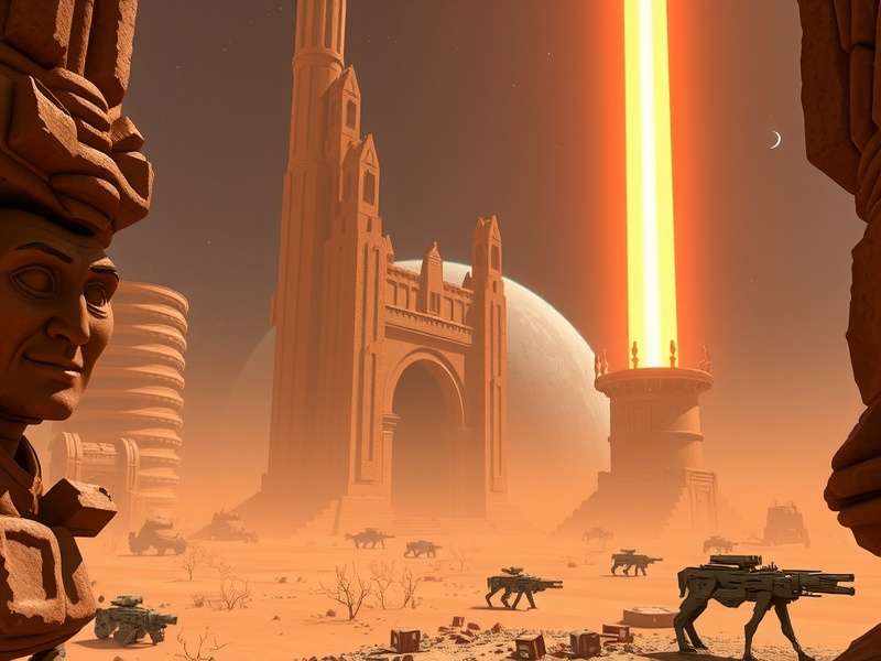 Emperor Battle for Dune Xbox gameplay screenshot showing Harkonnen units on Arrakis