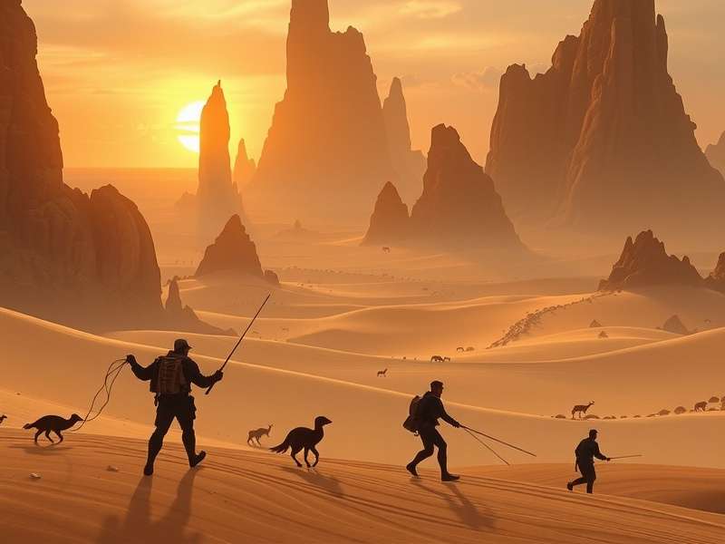 Frank Herbert writing at his desk, creator of the Dune universe