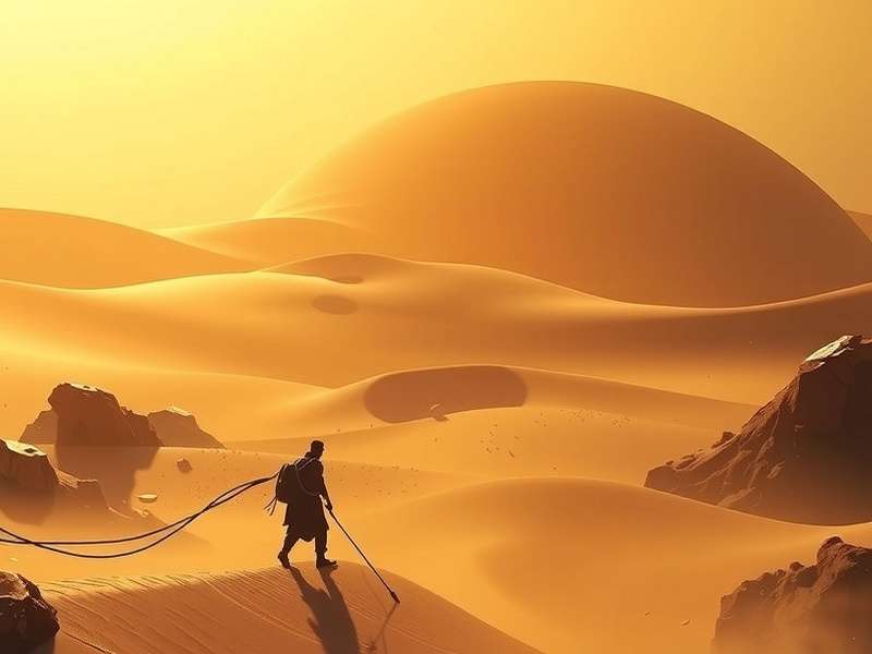 Dune game Xbox gameplay screenshot showing desert landscape and characters