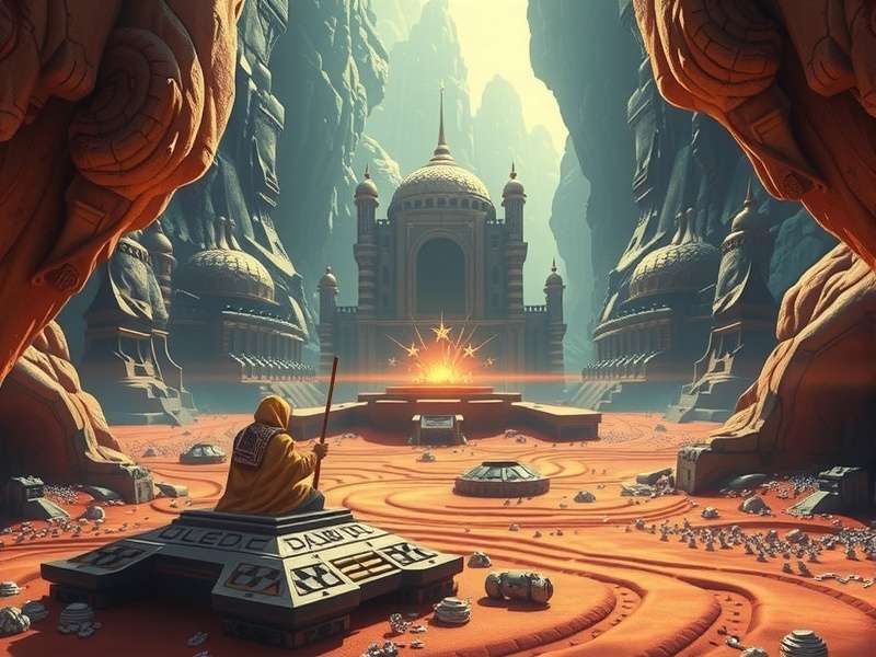 Sand dunes of Arrakis in Dune game