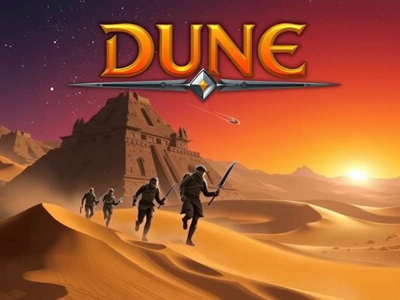 Dune Game desert landscape with sandworms and spice harvesters