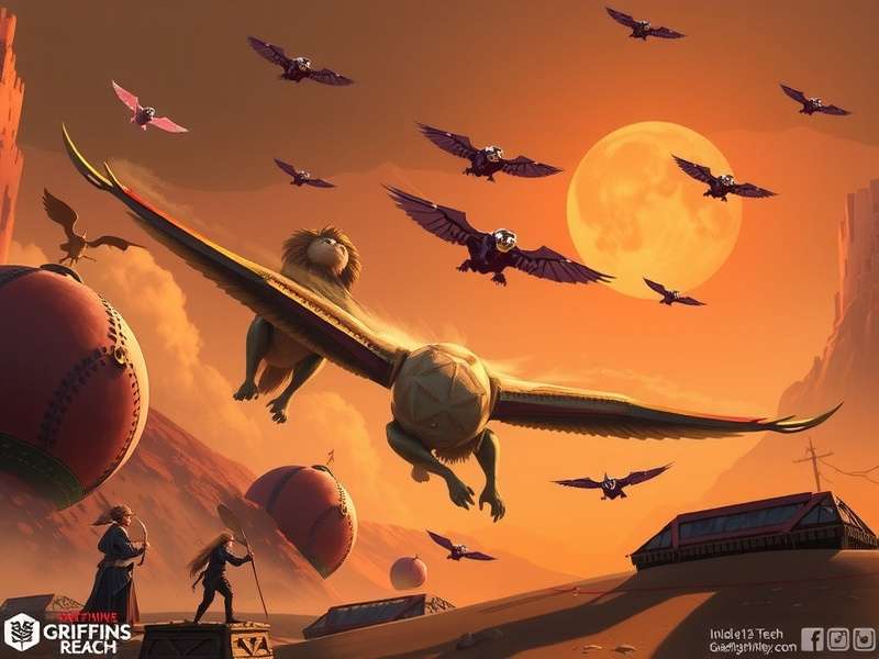 Griffin's Reach Tradepost in Dune Game showcasing bustling market and desert landscape