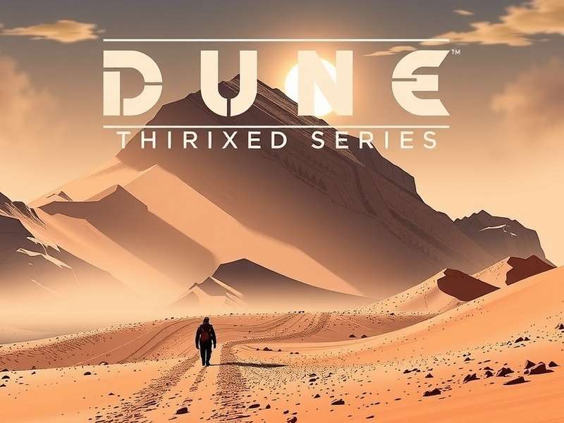 Dune Awakening gameplay screenshot on Xbox Series X showing vast desert and ornithopter