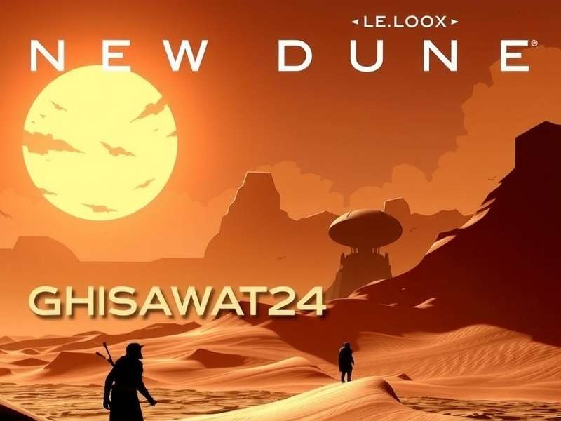 Desert landscape with dramatic lighting, evoking the feel of Arrakis