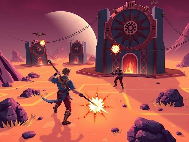 Dune Game Combat Scene showing shield fighting on desert planet