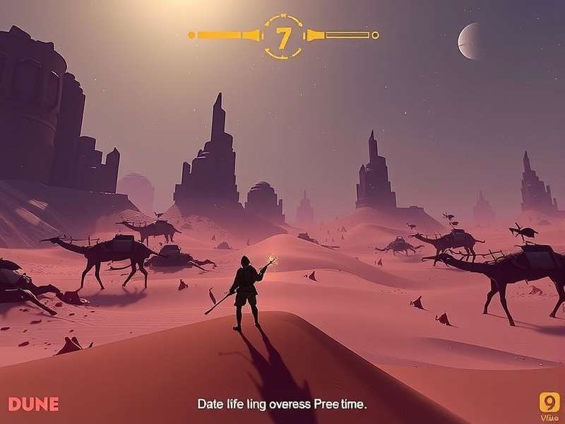 Screenshot of Dune Game Pc Voodoo showing desert landscape and units