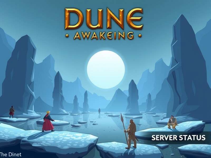 Dune Awakening concept art showing a vast desert landscape with sandworms