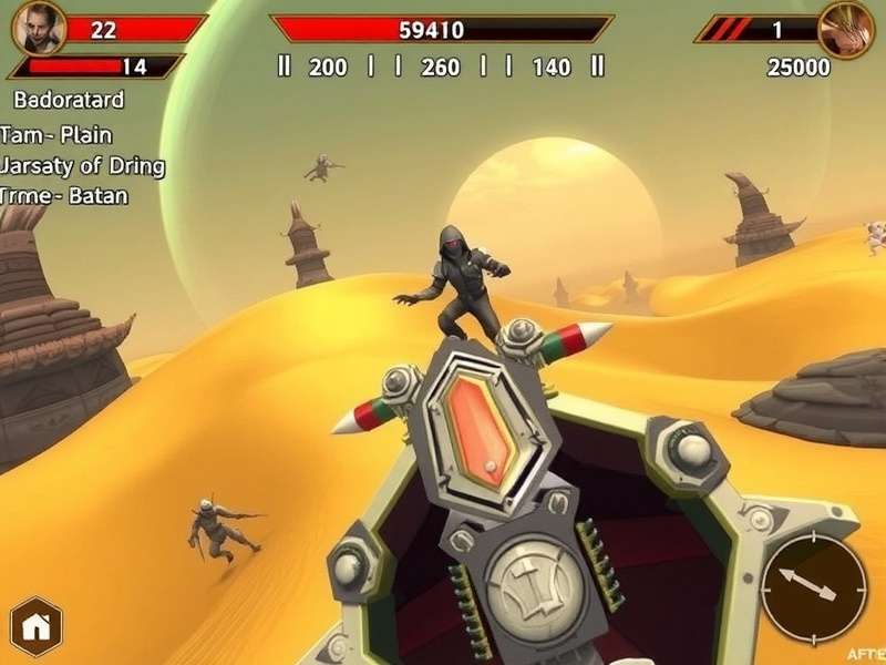 Dune Game Online Free – Arrakis desert landscape with sandworms and spice harvesters