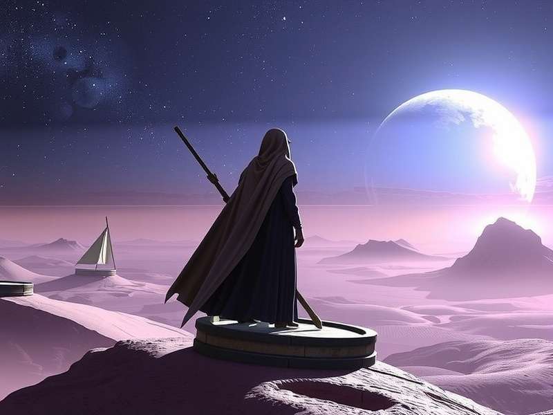 Dune Prophecy landscape showing vast deserts of Arrakis with spice harvesters and sandworm silhouettes