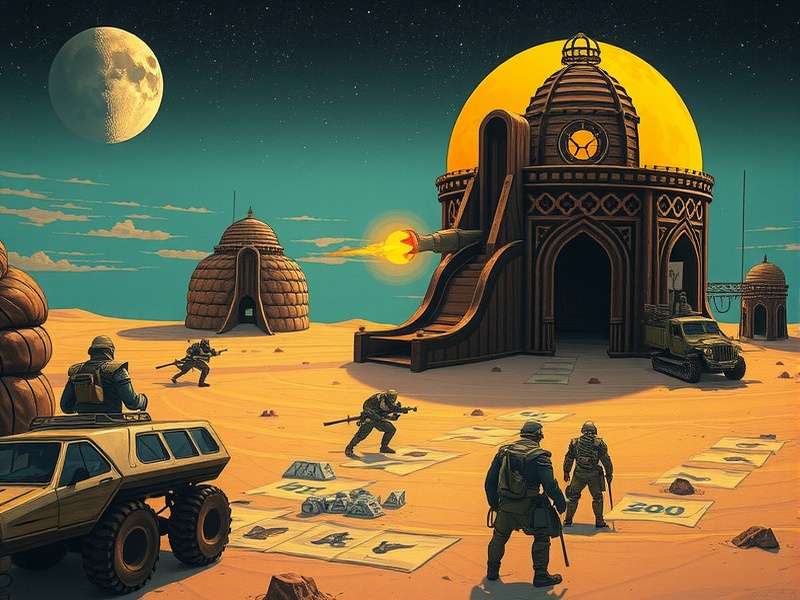 Dune 1992 Steam Edition hero screenshot showing the Arrakis desert landscape with ornithopters and spice harvesters