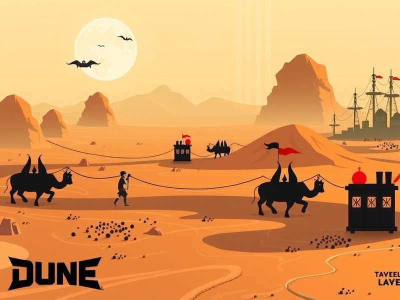 Dune Game Coming Out – Epic desert landscape with sandworms and ornithopters
