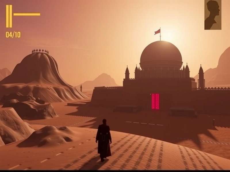 Dune Game Gameplay Trailer official key art featuring sandworms and Ornithopters