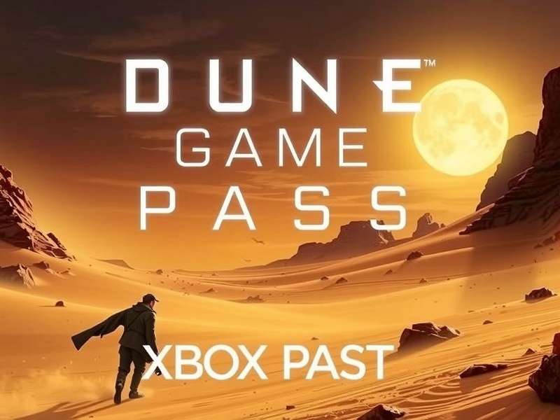 Dune Game Xbox Game Pass banner featuring sandworms and the desert planet Arrakis
